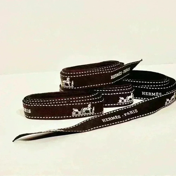 Authentic Hermes Brown Gift Wrap Packing Ribbon - Picture 11 of 11